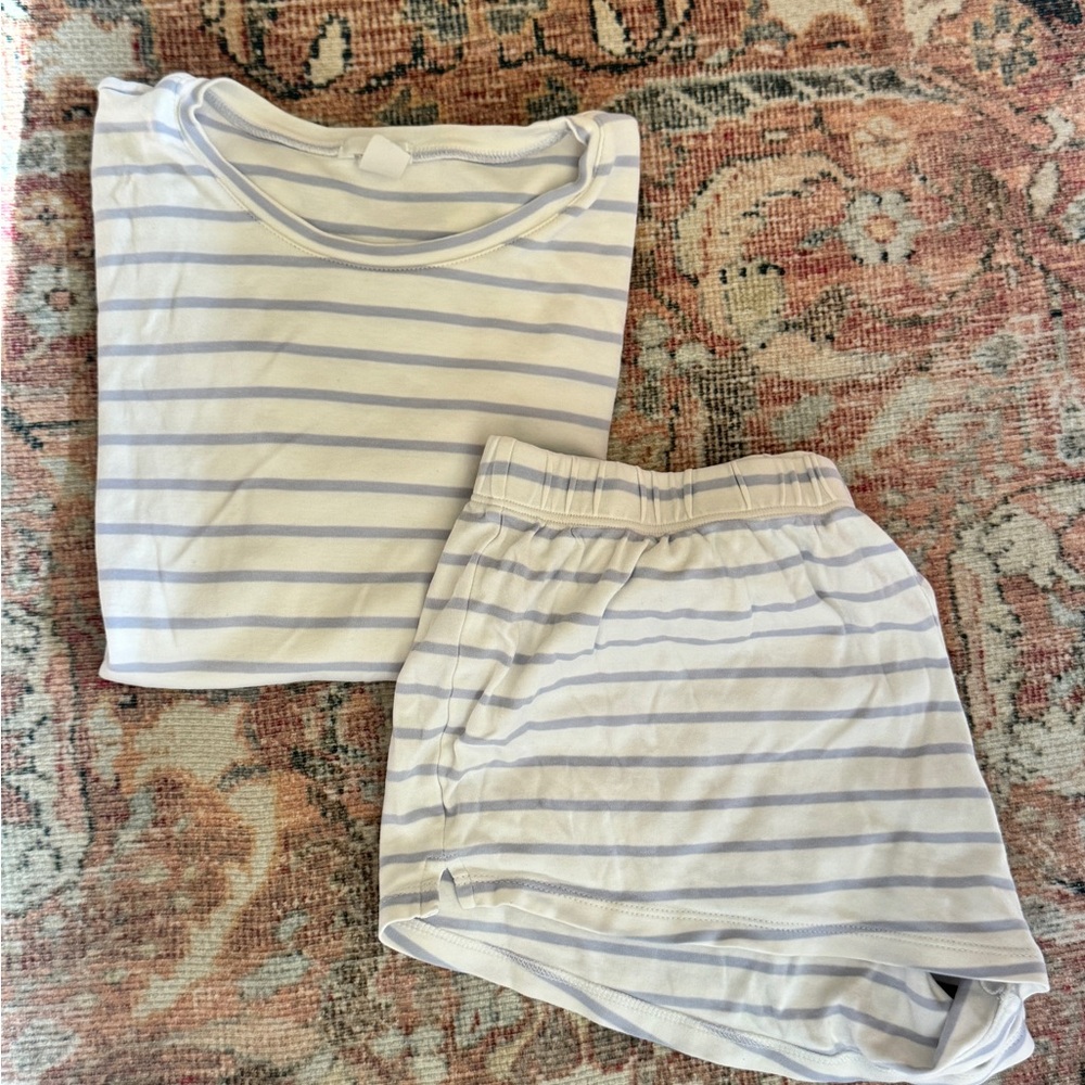 Lake Weekend Shorts Striped Women's Pajama Set